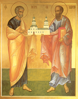 Первоверховные апостолы Петр и Павел икона