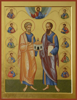Апостолы Петр и Павел икона