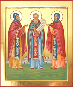 Икона преподобные Кирилл и Мария Радонежские