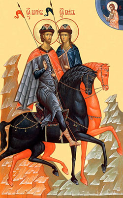 Святые благоверные князья Борис и Глеб икона