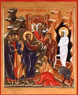 Воскрешение Лазаря, икона