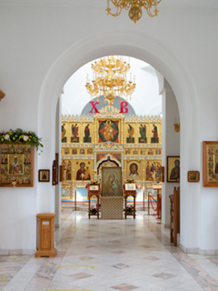 Храм Одигитрия Свято-Алексиевского монастыря, интерьер